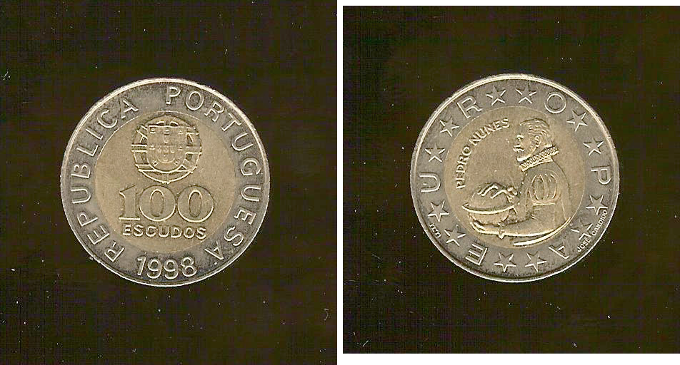 PORTUGAL 100 Escudos Nunes 1998 SPL
